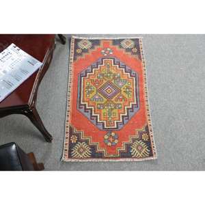 Alfombra Kilim clásica roja y verde de 1,8x3,2 pies, área grande, rectángulo de lana turca, patrón abstracto de látex de 10mm para decoración de habitación de pasillo - Product Image 1