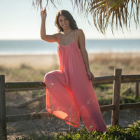 Combinaison longue tendance vintage à la mode pour femmes, vente chaude 2023, design élégant à taille haute, en tissu 100% coton