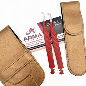 แหนบต่อขนตาปลอมสแตนเลสคุณภาพสูงแบบตามสั่ง90องศาแยกได้อย่างยั่งยืนเส้นใยงามหัวแหลม - Product Image 1