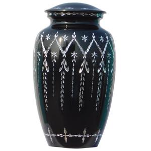 Urnas de cremación para adultos de aluminio con corte de diamante con urnas funerarias de metal con acabado de color beige para cenizas humanas - Product Image 3