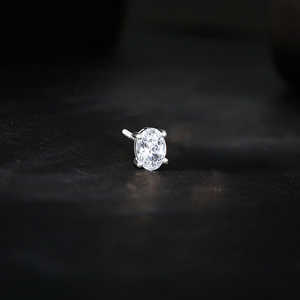 Stud chapado en oro prístino de plata de moda para él con número de topacio en forma de corazón patrón princesa corte fiestas bodas regalos - Product Image 5