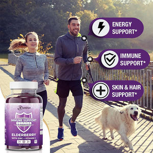 Meilleures ventes, soutien du système immunitaire, vitamine C, zinc, bonbons gélifiés, complément alimentaire, extrait de sureau noir pour adultes - Product Image 5