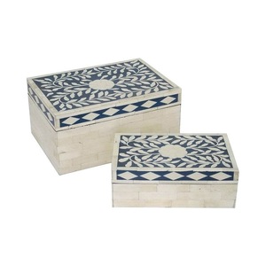 Cajas de madera de resina Cajas de incrustaciones con tapa Cajas decorativas de tendencia de madera Organizador al por mayor Blanco y Negro disponible aquí - Product Image 5