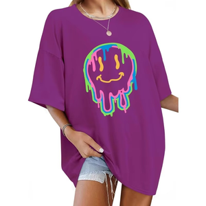 เสื้อยืดวินเทจโอเวอร์ไซส์สำหรับผู้หญิงลายกราฟิกขนาดใหญ่พิเศษเสื้อยืดลำลองทันสมัยฤดูร้อน - Product Image 1