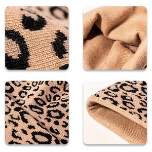2023 automne hiver luxe Jacquard tricot motif léopard manchette bonnet chapeau pour femmes et filles haute qualité concepteur chapeau - Product Image 6