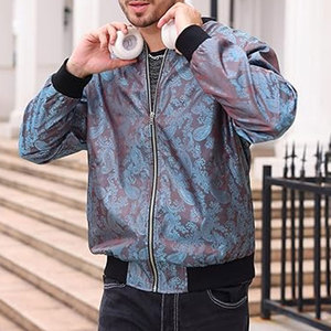 <b>Lightweight</b> Men's Premium Quality <b>Denim</b> Bomber <b>Jacket</b> Vintage Style Stand Full Zipper Front Custom Color Logo Eco-Friendly - Product Image 6