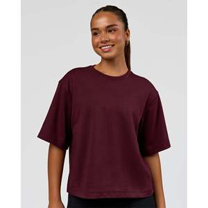 เสื้อยืด AfterDark ZeroCrease Cropped Tee-Cherry Lacquer ทรงเข้ารูปผ้าฝ้ายระบายอากาศได้ดี เหมาะสำหรับฤดูร้อน - Product Image 1