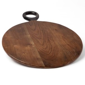Tabla de cortar de queso, tabla de cortar de madera redondeada de diseño moderno para accesorios de cocina, uso de catering de cocina - Product Image 6
