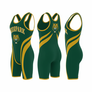 Isaam Enterprises Custom Sublimation Wrestling Singlet Rash Guard Durable Transpirable Stretch 100% Poliéster Unisex Adulto - Product Image 1