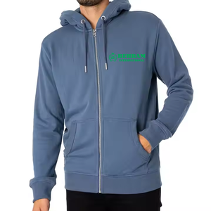 Sweat-shirt à capuche zippé en molleton 100 % coton de haute qualité, respirant, séchage rapide, confortable, grammage lourd, best-seller - Product Image 4