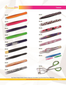 Pince à sourcils réutilisable légère et écologique en acier inoxydable personnalisée de haute qualité - Product Image 2