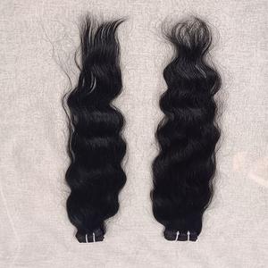 Extensión de cabello Remy indio de alta calidad Cabello grueso natural crudo para mujeres Estilo Onda natural - Product Image 3