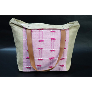 Bolsos de Algodón de Tamaño Mediano con Bolsillo Interior, Resistentes a la Arena, con Cierre, Bolso de Hombro para Viajes de Verano - Product Image 1