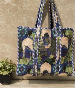 Super venta Vintage cuero Jhola bolso de mano alta calidad nuevo estampado algodón edredón abierto elegante bohemio para damas regalo perfecto - Product Image 2