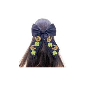 Accesorios para el Cabello de Moda Hechos a Mano con Tela de Algodón Bordada y Cuentas, Lazos de Cocodrilo para el Día de San Patricio, Regalo para Mujeres - Product Image 5