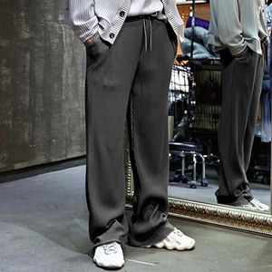 กางเกงลำลองผู้ชายผ้าแคนวาสเนื้อหนา เป็นมิตรกับสิ่งแวดล้อม พิมพ์โลโก้ได้ตามต้องการ เอวกลาง ยางยืดรัดเอว ทรงหลวม ดีไซน์ขาบาน - Product Image 2