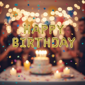 Ballon doré Joyeux Anniversaire 45CM 12 pièces par sac Décoration de fête - Product Image 2