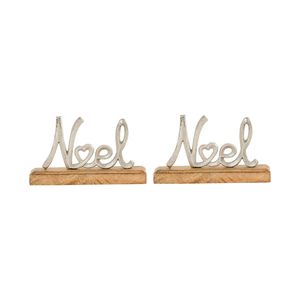 Lettres de l'alphabet de Noël contemporaines en aluminium et en bois pour les maisons de vacances tendance et le style festif - Product Image 3