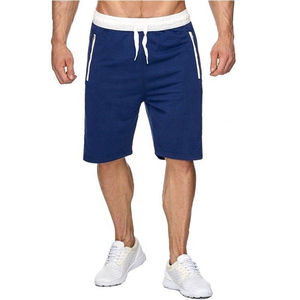 Shorts de sport en coton pour hommes avec poches, athlétiques, décontractés, amples, pour la course à pied, la salle de sport, l'entraînement - Product Image 1