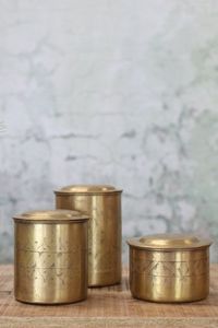 Boîte de rangement en laiton de qualité supérieure avec couvercle hermétique pour l'organisation du comptoir de cuisine et l'utilisation de la décoration intérieure - Product Image 3