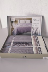 Lace Pique <b>Bed</b> Spread Set Cover 210*230 cm Sheet 240*260 cm 2 <b>Pillow</b> Covers 50*70 cm Decorative Lace - Product Image 2