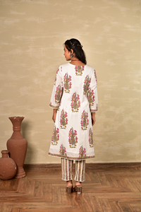 Dernier créateur de tissu en coton de haute qualité Style bohème hippie taille unique plus longueur au sol naturel personnaliser Kurta ensemble article - Product Image 3