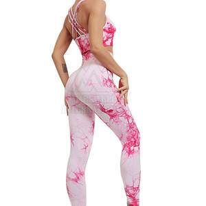 Nuevo diseño de bajo precio Mujeres Yoga Set Servicio OEM Transpirable Durable Active Wear Mujeres Yoga Set - Product Image 2