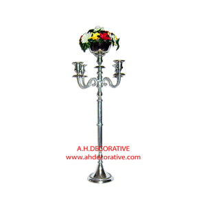 Silver Candelabra With 5 Mosaic Votive <b>Candle</b> <b>Holder</b> for Wedding Table Decoration Hot Selling Metal Crafted Handmade Candelabra - Product Image 5