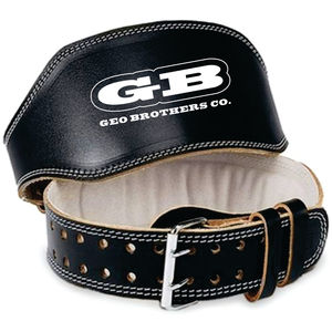 เข็มขัดยกน้ำหนัก Geo Brother Co GB-DB-0007g แบบมีโลโก้สั่งทำพิเศษ หนังวัวแท้ ทนทาน กันลื่น หัวเข็มขัดเหล็ก สำหรับยกน้ำหนักและดิปบาร์ - สำหรับทุกเพศ ขายดีที่สุด - Product Image 1