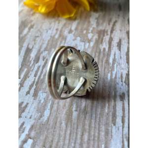 Eli Skeets Sleeping Beauty <b>Turquoise</b> Sterling Silver Bezel Set <b>Ring</b> Size 5 - Product Image 5