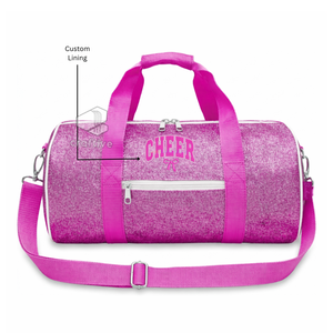 Sac de sport en PU brillant pour cheerleading, sac de week-end scintillant pour la danse et les sports, sac d'équipe personnalisé brodé, grande capacité - Product Image 4