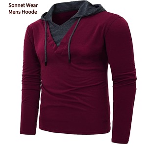 Sudadera con capucha sólida para hombre con bolsillo de canguro Diseño de hombro caído Sudadera duradera - Product Image 6