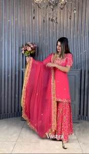 Hermoso Top de Boda-Sarara Con Dupatta - Product Image 4