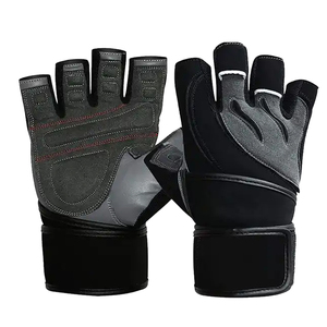 Transpirable, suave y duradero, Original cuero de vaca, medio dedo, levantamiento de pesas, gimnasio, ejercicio, guantes de Fitness antideslizantes - Product Image 3