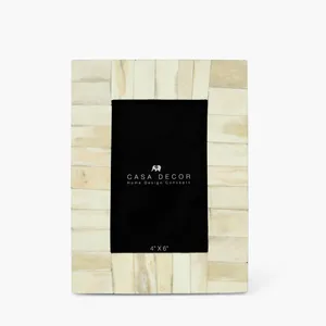 กรอบรูปโมคิวแบบโมเดิร์นฝังรูปกระดูกควายรีไซเคิลทำด้วยมือ - Product Image 1