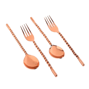 Juego de Cubiertos de Metal Chapado en Oro Hecho a Mano, Diseño Fabuloso para Cocina, Restaurante y Hotel, Elaborado en India - Product Image 3