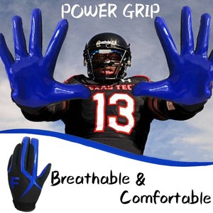 Gants de football américain pour jeunes pour enfants Récepteur confortable Sport de plein air Football Camping Rugby Gant pour garçons filles de 5 à 14 ans - Product Image 2