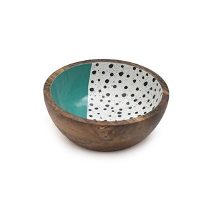 Le bol en bois avec autocollant reflète l'artisanat et l'utilité, idéal pour la vaisselle haut de gamme, l'utilisation de la cuisine et le style intérieur - Product Image 2