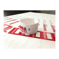 Bracelets événementiels en plastique écologique, imperméables, avec revêtement UV, compatibles jet d'encre, pour numérotation d'identification et codes-barres