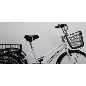 Vélo cargo électrique Dorello White 2960 à trois roues, avec panier, cadre en aluminium, roues de 20 pouces, 18 vitesses, double V - Product Image 3