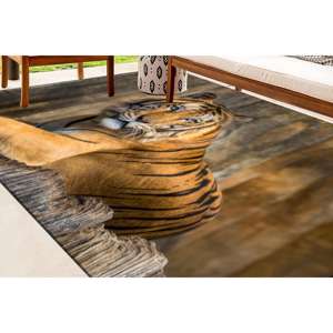 Alfombras de tigre, alfombras de regalo para amantes de los tigres, alfombras para loft, alfombra de animales, alfombra lavable a máquina, regalo para él, alfombra de chenilla - Product Image 3