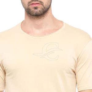 T-shirt en coton pour hommes de qualité supérieure 220g Tissu tricoté de haute qualité avec logo personnalisé et motif solide - Product Image 5