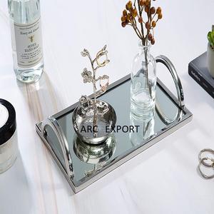 White <b>Marble</b> With Metal Gold Handles Stylish Design Wedding Decoration <b>Large</b> Food and Snacks Serving Tray in Wholesaler Price - Product Image 3