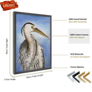 UNIART personnalisé oiseau <span class=keywords><strong>de</strong></span> <span class=keywords><strong>mer</strong></span> Portrait toile <span class=keywords><strong>peinture</strong></span> à l'huile pur à la main impressionnisme Animal peint à la main <span class=keywords><strong>oiseaux</strong></span> <span class=keywords><strong>de</strong></span> <span class=keywords><strong>mer</strong></span> <span class=keywords><strong>peinture</strong></span> à l'huile oeuvre - Product Image 3