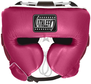 Casco de boxeo ajustable profesional hecho a medida Original equipo de entrenamiento de cuero metálico ganador punzonado protector de cabeza cara - Product Image 6