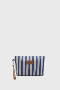 Bolsa de Cosméticos de Lona a Rayas con Logotipo Personalizado, Cierre de Cremallera, Marca Privada, Fabricante OEM ODM - Product Image 3