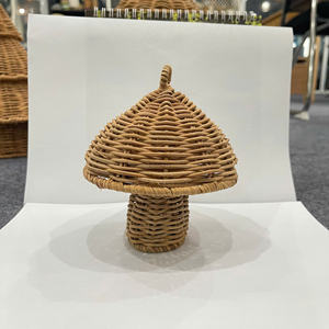 ทำด้วยมือของเล่นเด็กเห็ดในหลายสีวัสดุหวายและไม้ไผ่ - Product Image 3