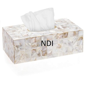 ที่ใส่กระดาษเช็ดปากไม้สไตล์โมเดิร์นประดับมุก ขนาดใหญ่ รับสั่งทำตามขนาด สำหรับใช้ในบ้าน โรงแรม และร้านอาหาร - Product Image 1