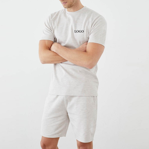 2025 personnalisé hommes deux pièces ensemble de haute qualité décontracté à manches courtes T-Shirt & Shorts solide motif en gros - Product Image 1