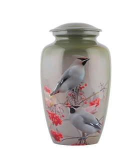 Urnas de cremación para adultos de aves para cenizas humanas con hermosa bolsa de terciopelo para cenizas de perro funerario conmemorativo urna de tamaño personalizado - Product Image 1